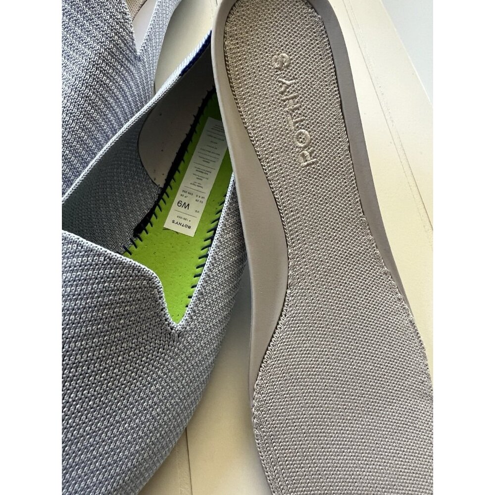 Rothy's Slip On Loafer Walking Shoes Light Periwinkle Blue Size 9 - Picture 3 of 11